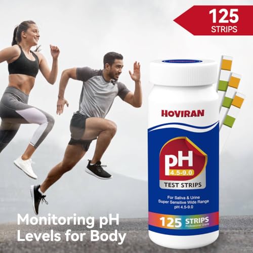 ph test strips for saliva amp urine 125 urine test strips for tracking alkaline amp acid levels in body monitor your ph level from 45-90