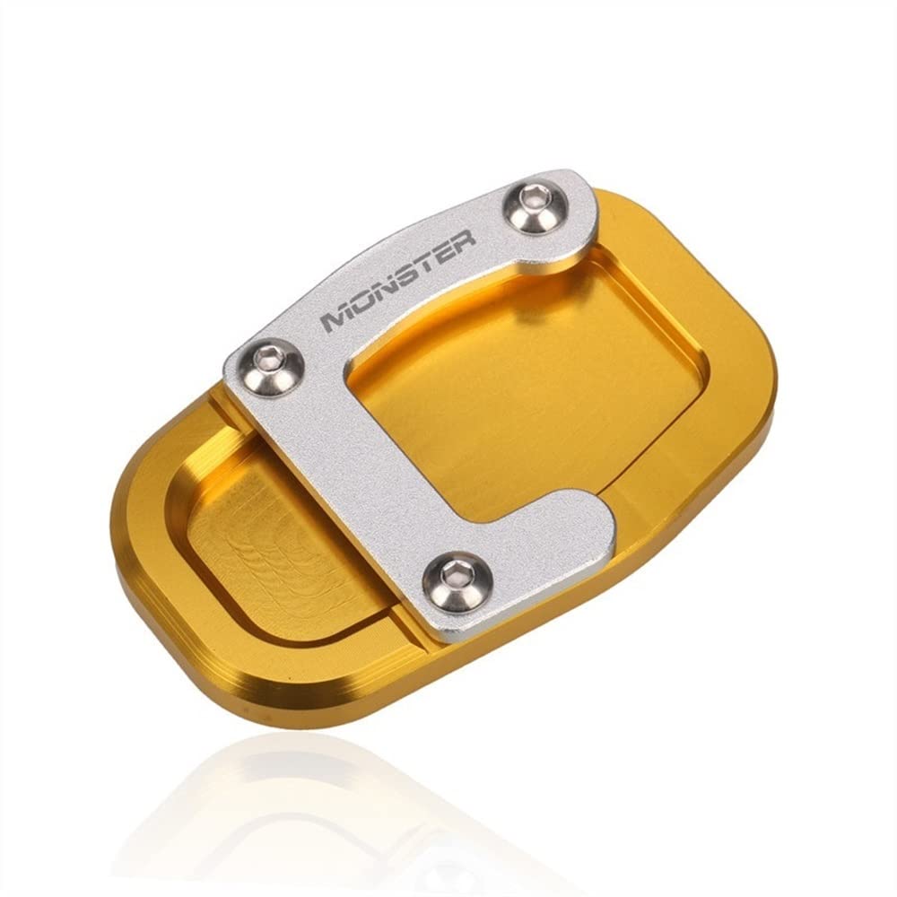 Support béquille Monster 696 821 élargisseur aluminium CNC or