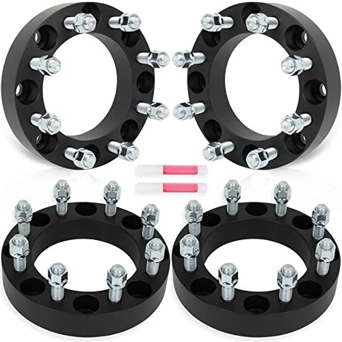 SCITOO 4Pcs 8x170 to 8x6.5 Wheel Adapters 1.5 inch Bore 130mm Studs 14x1.5 8 Lug Wheel Spacers No Hubcentric Fit for Ford for F-350 Super Duty 2003-2022 for Ford for F-250 Super Duty 2003-2022