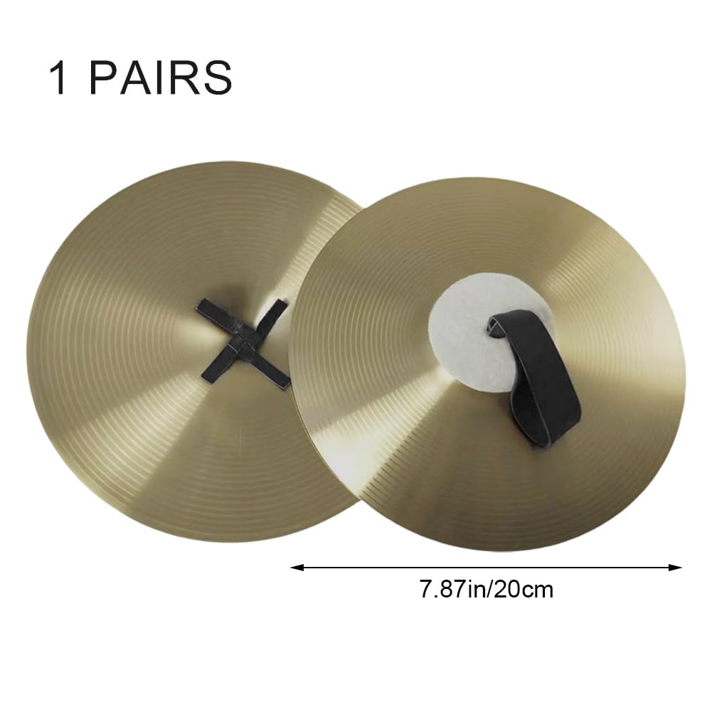 Platillos De Choque para Práctica De Platillos De Mano, Instrumento Musical De Aleación, Tambor Tradicional para Principiantes Y Adultos, 2 Uds.