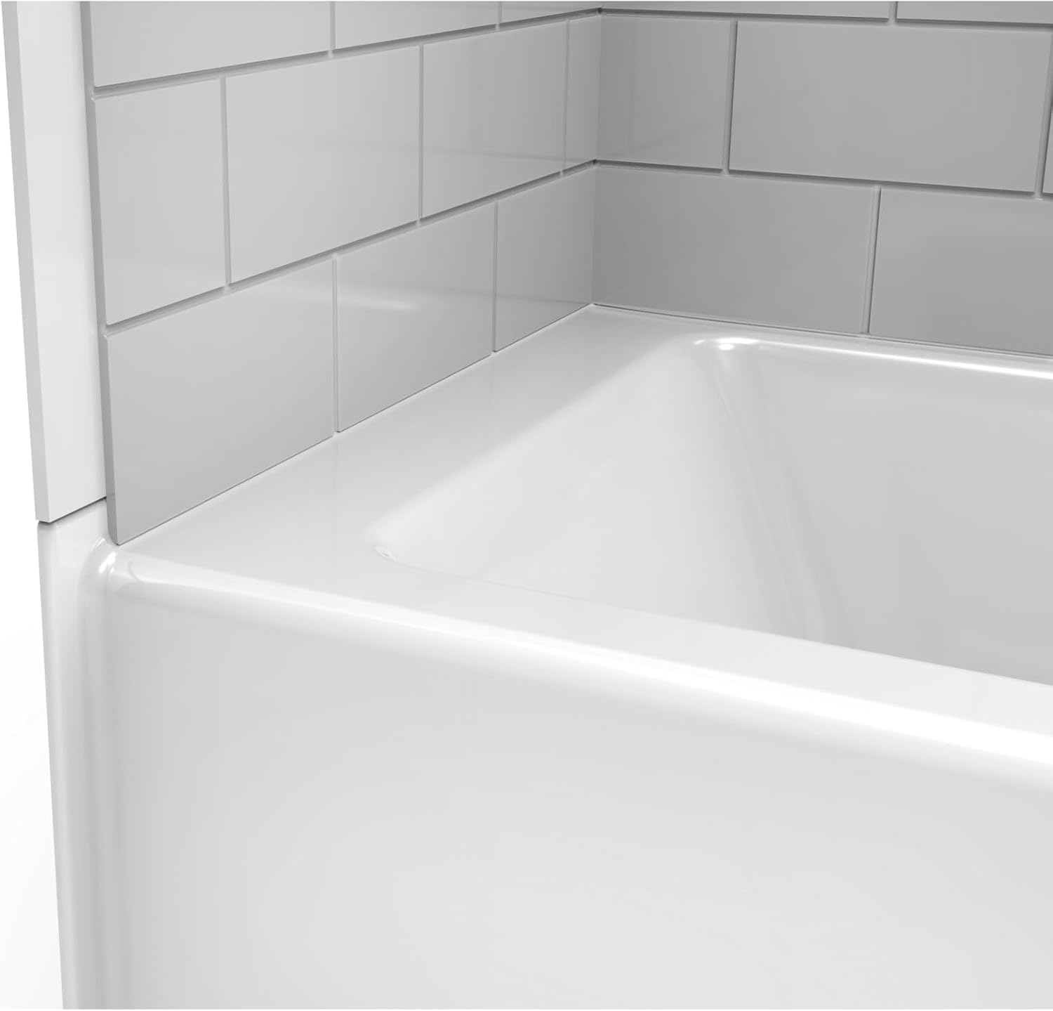 Jacuzzi SIGNATURE Acrylic Skirted Bathtub, Soaking Sanctuary, Slip Resistant, Left Drain Placement, 60" (L) x 36" (W), Rectangle Flat Front, White