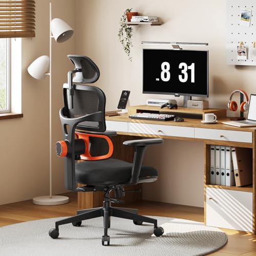 Image of Newtral Ergonomic Office Chair - Home Office Desk Chair, Big and Tall Office Chair, Auto-Following Lumbar Support for Back Pain, Adjustable Seat Depth and Height (No Foot Rest + No Laptop Tray, Black)