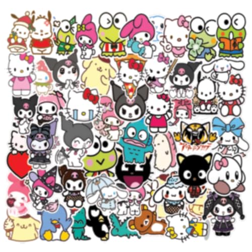 Image of CodersParadise Pack of 50 - Cartoon Stickers for Laptop, Luggage Bags, Journal, Bike, Scrapbook - Waterproof, Self Adhesive, Residue Free