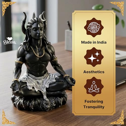 Image of Lord Shiva Idol for Car Dashboard | Mahadev Murti for Home Temple & Office Desk | Shiv Idol Decorative Showpiece | Spiritual Gift Item