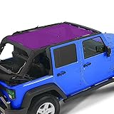 ALIEN SUNSHADE Jeep Wrangler Mesh Shade Top Cover with 10 Year Warranty Provides UV Protection for Your 4-Door JKU (2007-2017) (Royal Purple)