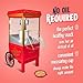 Nostalgia Vintage Hot-Air Popcorn Maker Machine - Makes Up to 12 Cups - Oil-Free - Healthier Popcorn - Classic Stand-Up Cart With Wheels - Includes Kernel Measuring Cup - Red