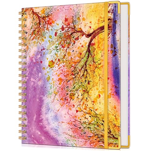Carnet à spirale ligné grand journal de bord 200 pages mignons couverture rigide