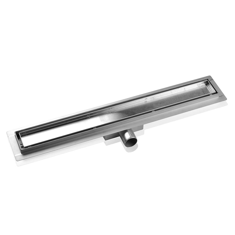 SIENOC Caniveau pour Douche,50cm,Caniveau de Douche en Acier Inox Siphon Sol d'évacuation à Carreler pour Salle de Bain,avec appareil désodorisant et filtre à cheveux