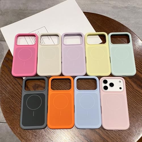 Coque iPhone 17 Pro rose en silicone liquide mat antichoc - 7