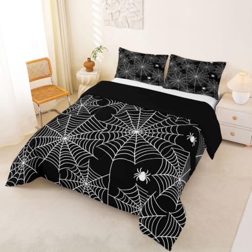 Image of Feelyou Boys Spider Web Printed Comforter Set Twin Size for Kids Girls