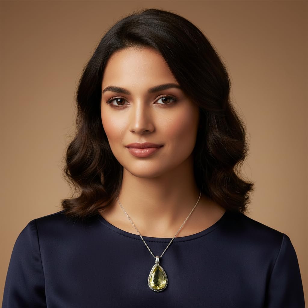 Choose Your Gemstone Pendants Pear Shape Sterling Silver 18K Gold Plated Locket For Men Women