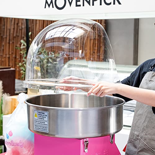 Image of Restaurantware COVER ONLY: Hi Tek 21 x 13 Inch Cover For 21 Inch Cotton Candy Machine 1 Durable Candy Floss Machine Cover - Machine Sold Separately Handy Cut Out Acrylic Cotton Candy Dome Cover