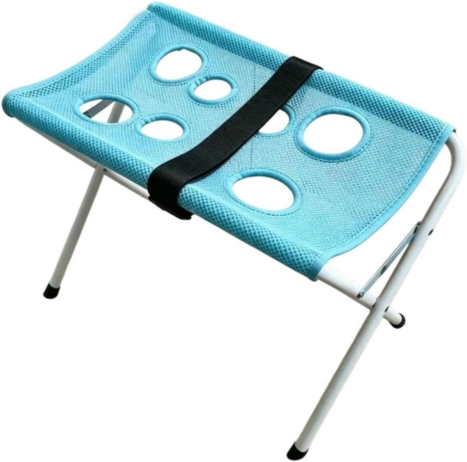 Fenteer Pet Grooming Hammock with Foldable Iron Stand, B Blue 60x33x40cm