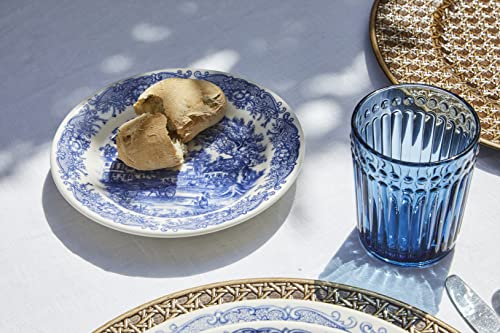 Tognana Old England, Servizio Piatti per 6 persone, 18 Pezzi, Stoneware, Bianco e Blu - immagine 4