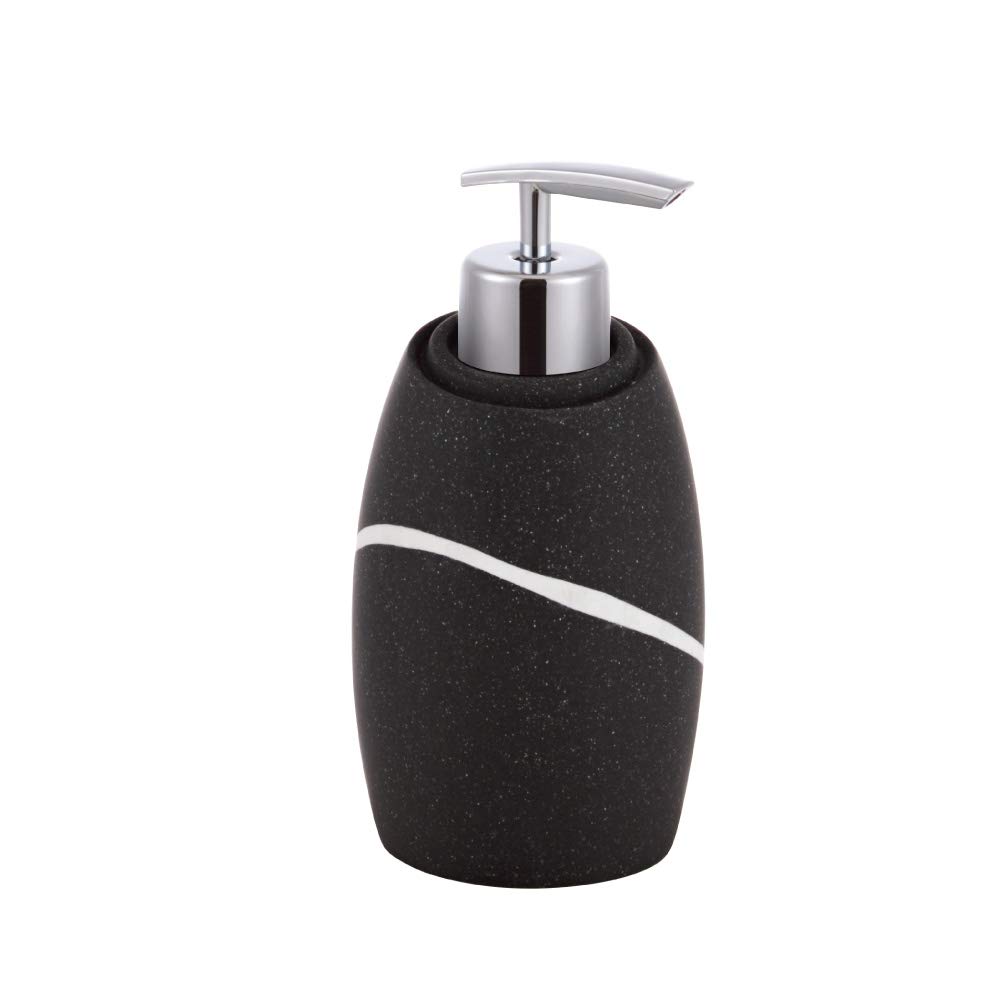 ZCCZ Juego de Accesorios Decorativos para Encimera de Tocador de 4 Piezas con Dispensador de Jabón, Soporte para Cepillo, Vaso y Jabonera para Baño