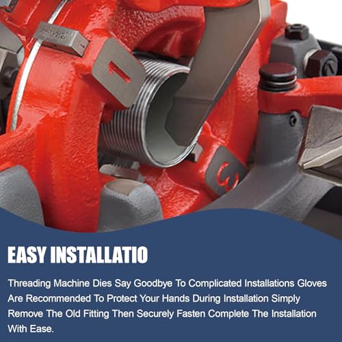 47750 Matrizes de rosqueamento para cabeças de matriz universais RIDGID de 2,5 a 5 cm, prata, pacote