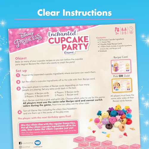 image for Wonder Forge Disney Princess Enchanted Cupcake Party Game - Exciting M