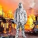 Produktbild Arbeitsoveralls Strahlung Anzug Mehrwegoverall Hitzebeständige Anzug Anti Thermische 1000 Grad Feuerfest Coveralls Composite Aluminiumfolie Feuerwehrmann Uniform 66,93 Zoll / 68,70 Zoll / 70,87 Zoll