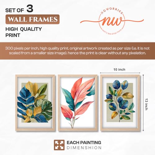 Image of NoWorries Modern Anime Wall Art Frame Paintings 300 GSM Premium Prints | Cool, Anime Character Print & Typography Frames | HD Quality Stylish Wall Paintings Home Decor for Living Room, Office & Bedroom | Wooden Finish Wall Art Frames (Set of-3) (NATURAL, ART-7, 10X13INCHES)