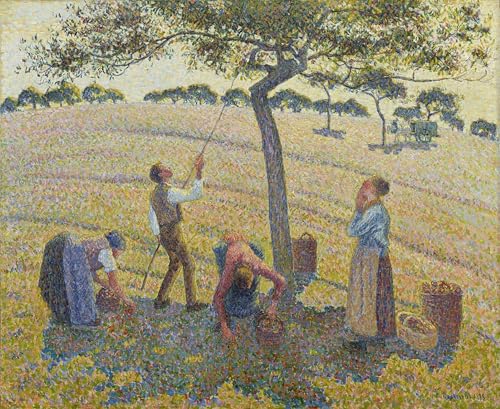 Pintura sobre lienzo Raccolta della frutta de Pissarro cuadro clásico para regalo 60x90cm