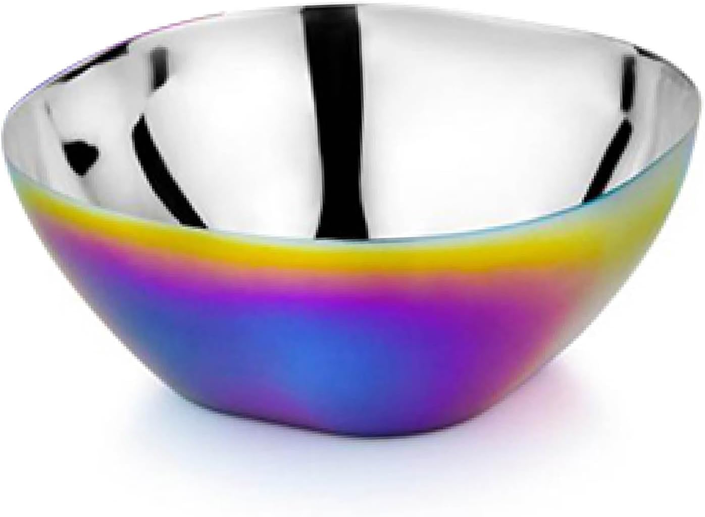 Ahimsa Stainless Steel Kids Bowl - Pediatrician Design 12oz Toddler Bowl, Non-Toxic Stainless Steel Snack Bowl, BPA Free and Dishwasher Safe (Single Rainbow Bowl)