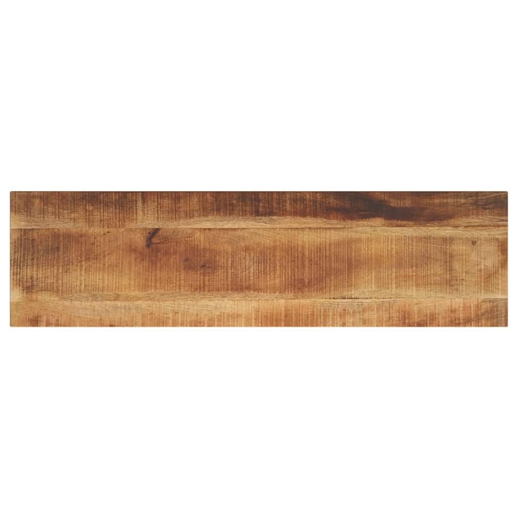 vidaXL Tischplatte, Holzplatte für Esstisch Couchtisch, Massivholzplatte Rustikales Design, Ersatztischplatte, 120x20x2,5cm Rechteckig Raues Massivholz Mango