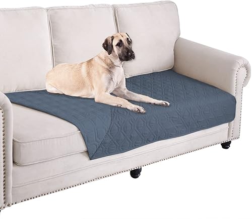 Miniatura 104 de Ameritex - Manta impermeable para cama de perro, manta reversible para muebles, cama, sofá (30 x 70 pulgadas, color gris y gris oscuro)