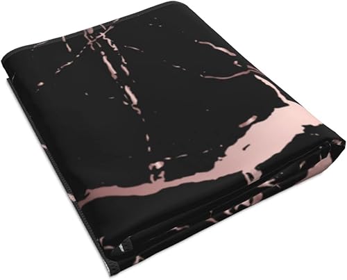 Miniatura 2 de SUPLUCHOM Toalla de mano color oro rosa mármol negro para baño, cocina, toalla de baño de microfibra con punta de los dedos, 27.5 x 16 pulgadas,