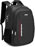 Mochila masculina Bolsa Unissex Anti Furto Reforçada, Semi Impermeável, Notebook, Escolar, Trabalho, Viagem, Executiva, Cabo de Aço, Saída USB, Fone de Ouvido