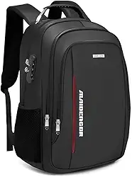 Mochila masculina Bolsa Unissex Anti Furto Reforçada, Semi Impermeável, Notebook, Escolar, Trabalho, Viagem, Executiva, Cabo de Aço, Saída USB, Fone de Ouvido