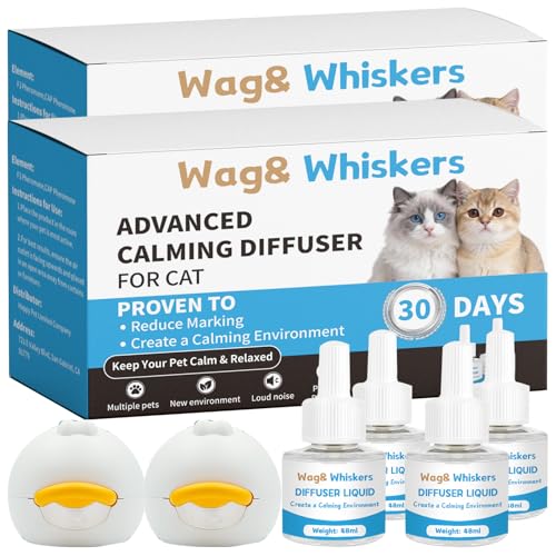 Cat Pheromones Calming Diffuser Pheromone Diffuser to Calm Cats Cat Calming Spray Stress Relief and Anxiety Relief for All Cats Soothe Your Pets Emotions 3-in-1 Kit for Cats (2pc)