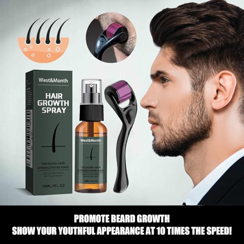 Beard Growth Oil Kit with Beard Roller, Beard Grooming Growth Serum Beard Care for Men, Thickening Stimulate Beard and Hair Growth, Gifts for Men Father (30ml) - Image 6
