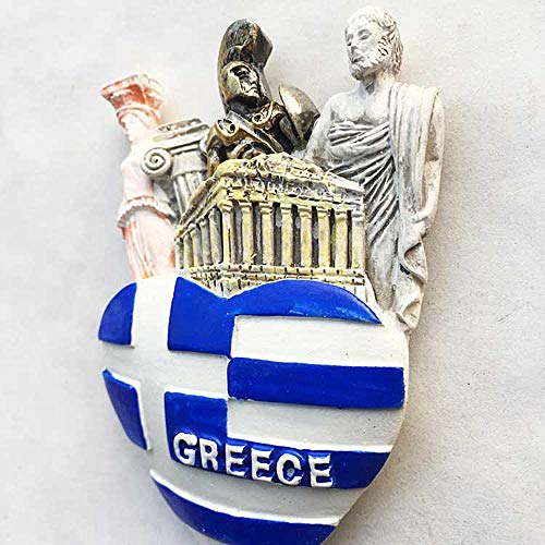 Imán decorativo rectangular 3D Grecia Atenas miniatura 4