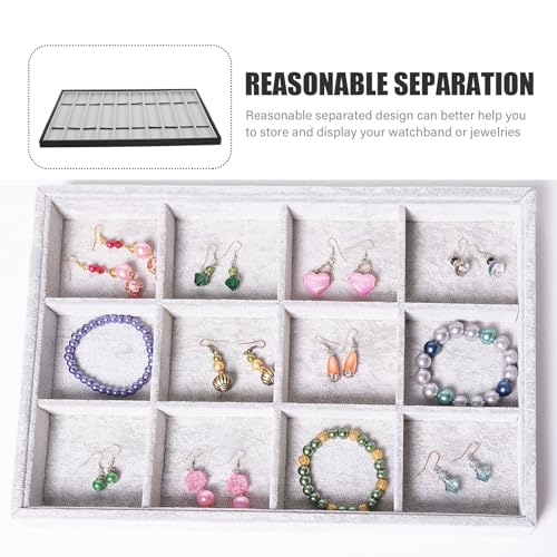 POPETPOP Bandeja Organizadora de Correas de Reloj Negra 10 Compartimentos, para Almacenaje en Casa y Presentación en Tiendas - imagen 3