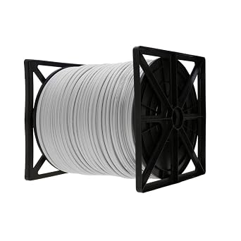 RG59/U Siamese Cable CCTV Video Wire 20-Gauge + 18/2 AWG Power with 95% Shielding, 500ft, White
