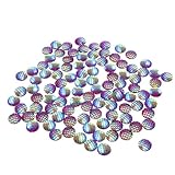 FOMIYES Escamas de Pez de Resina Base Plana 100 Gemas de Imitación para Decoración de Velos Cinturones y Zapatos en Proyectos DIY
