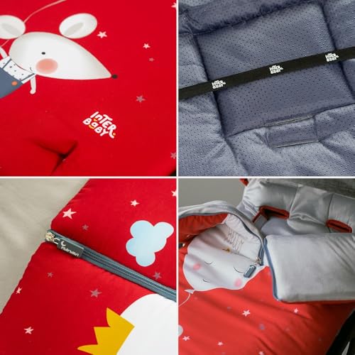 Chancelière bébé poussette Interbaby lavable pour hiver rigoureux