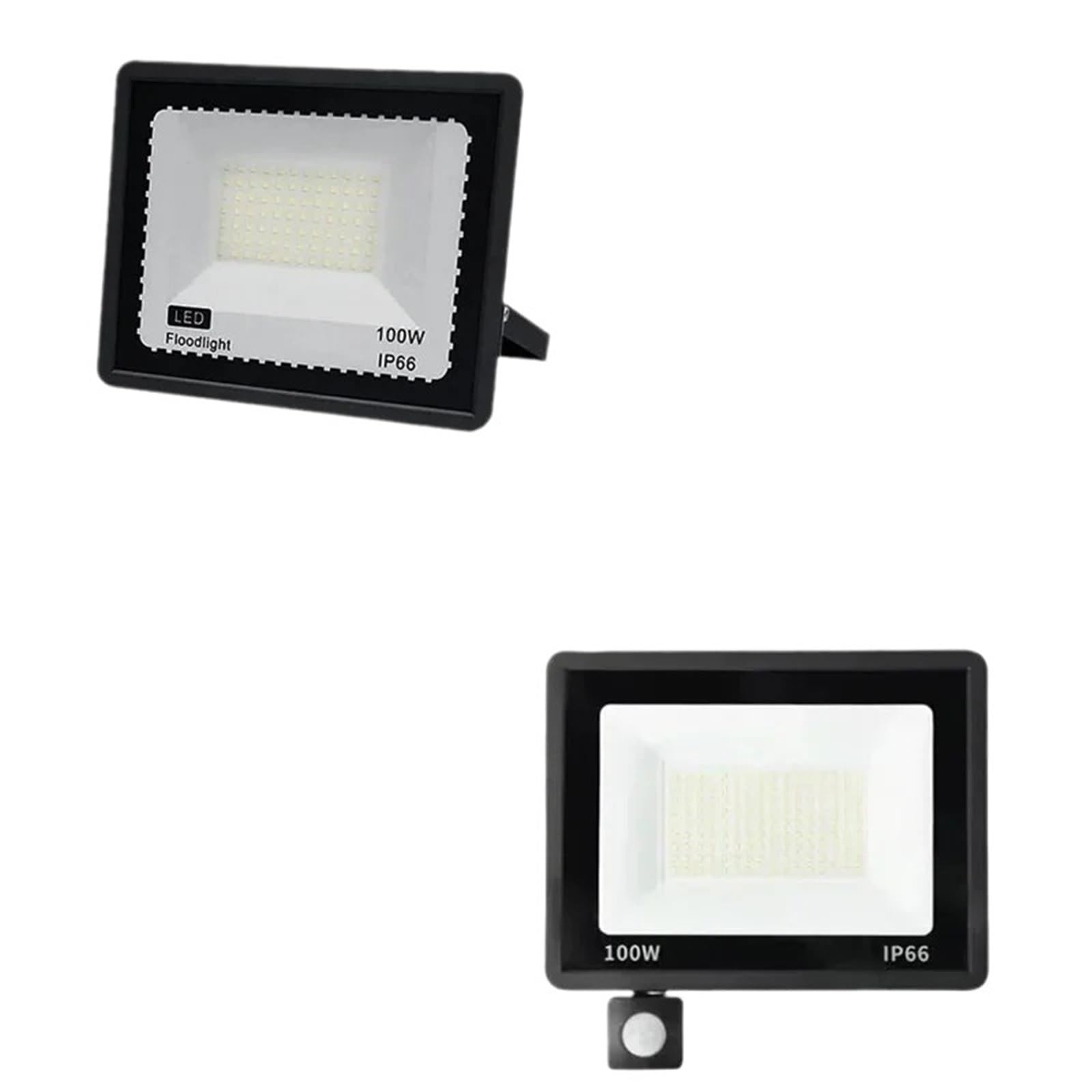 Ljljcqcns White Light 50W 100W Led Flood Light Ip66 Waterproof Ac 220V Outdoor Floodlight Spotlight Led Reflector Street Lamp Wall Flood Lights(No Sensor_20w)