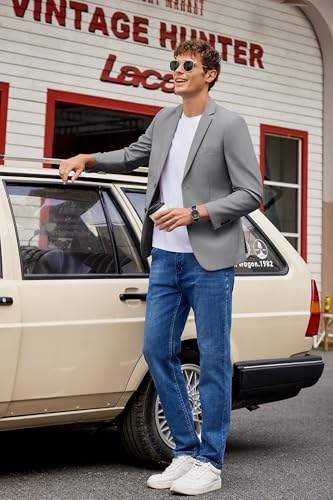 COOFANDY Men's Casual Blazer Lightweight Suit Jacket Slim Fit Sport Coats for Men4