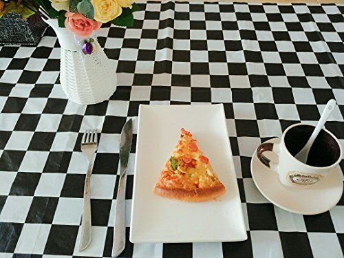 Pcs Of 3 Premium Plastic Checkered Flag Tablecloths Picnic Table Covers, Tablecovers Party Favor #TOP1