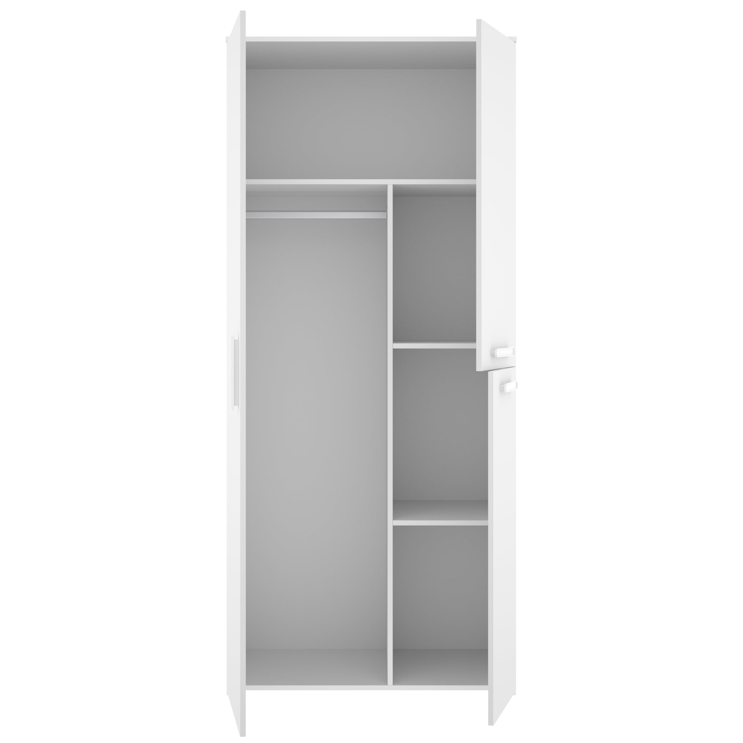 DEKIT GRUPO RIMOBEL LEKA - Armario LEKA con tres puertas - BLANCO - 205 x 90 x 52