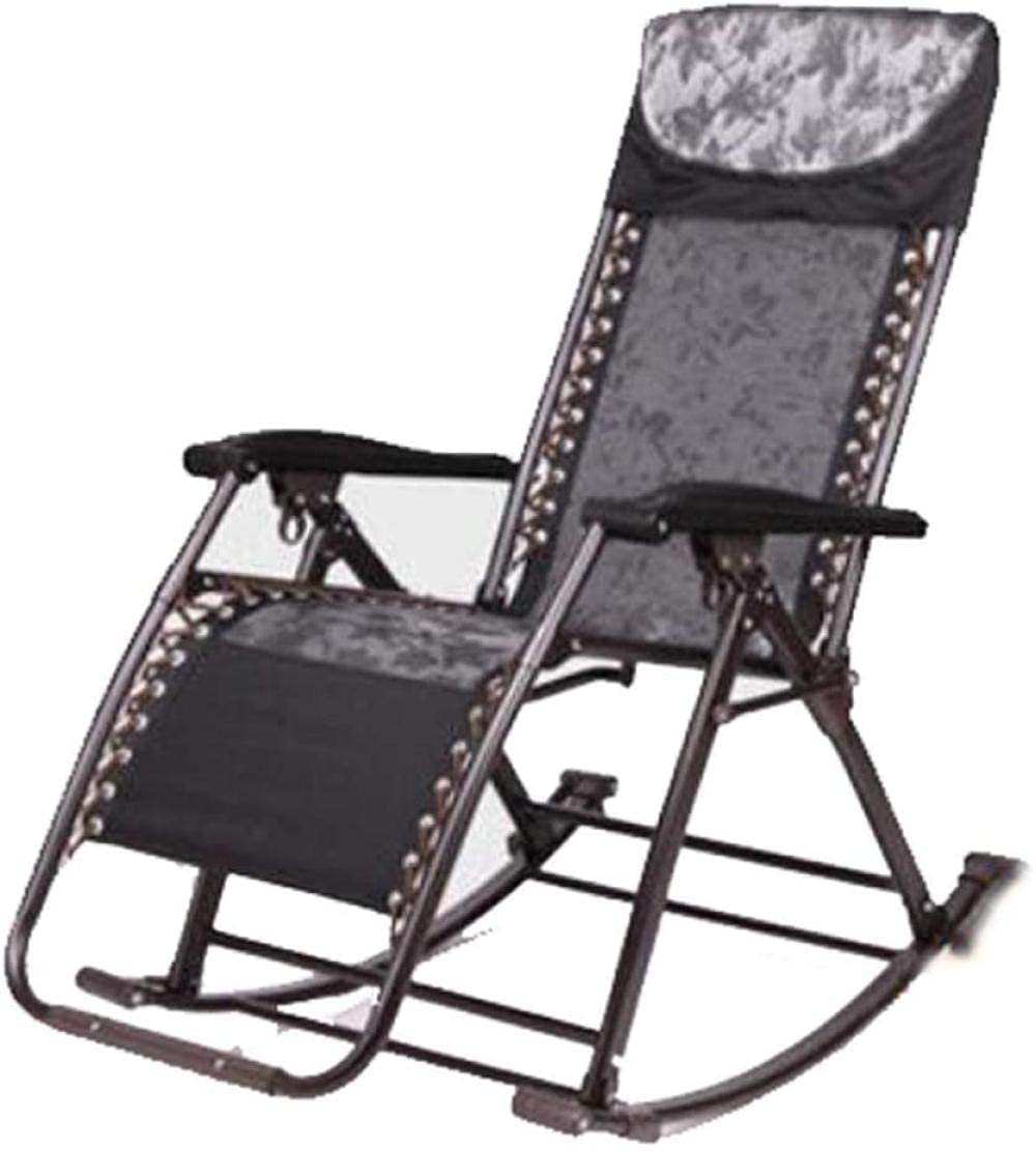 WOTZOV Folding Portable Lounge Chair Folding Deck Chair Reclining Chair Sunbed Adjustable Lounger Chair For Garden Beach Pool With Pillow Support 200Kg Without Cushions