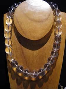 年中無休】 総菊紋彫り16㎜水晶数珠ネックレス☆約55cm/193g