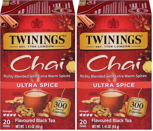 Twinings Ultra Spice Chai, 1.41 oz, 20 ct (Pack of 2)