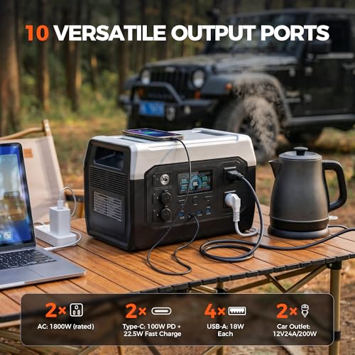 XP1000 1800W Portable Power Station with 100W Solar Panel - Image 4