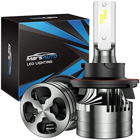 Marsauto H13/9008 LED Bulbs, 16000LM 6500K Crisp White, Highly Focused Beam, Super Bright LED Light Bulb Kit, 10 Min Installation, Pack of 2