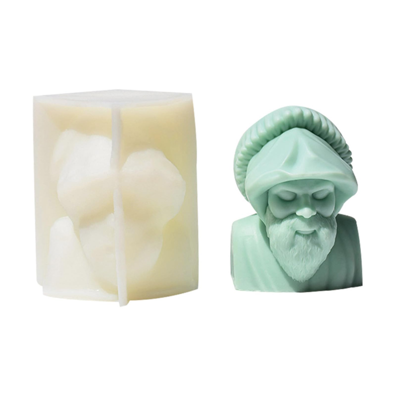 Stampo in silicone flessibile per viso anziano delicato viso anziano stampo in silicone profumato per decorazioni artistiche per la casa accessorio