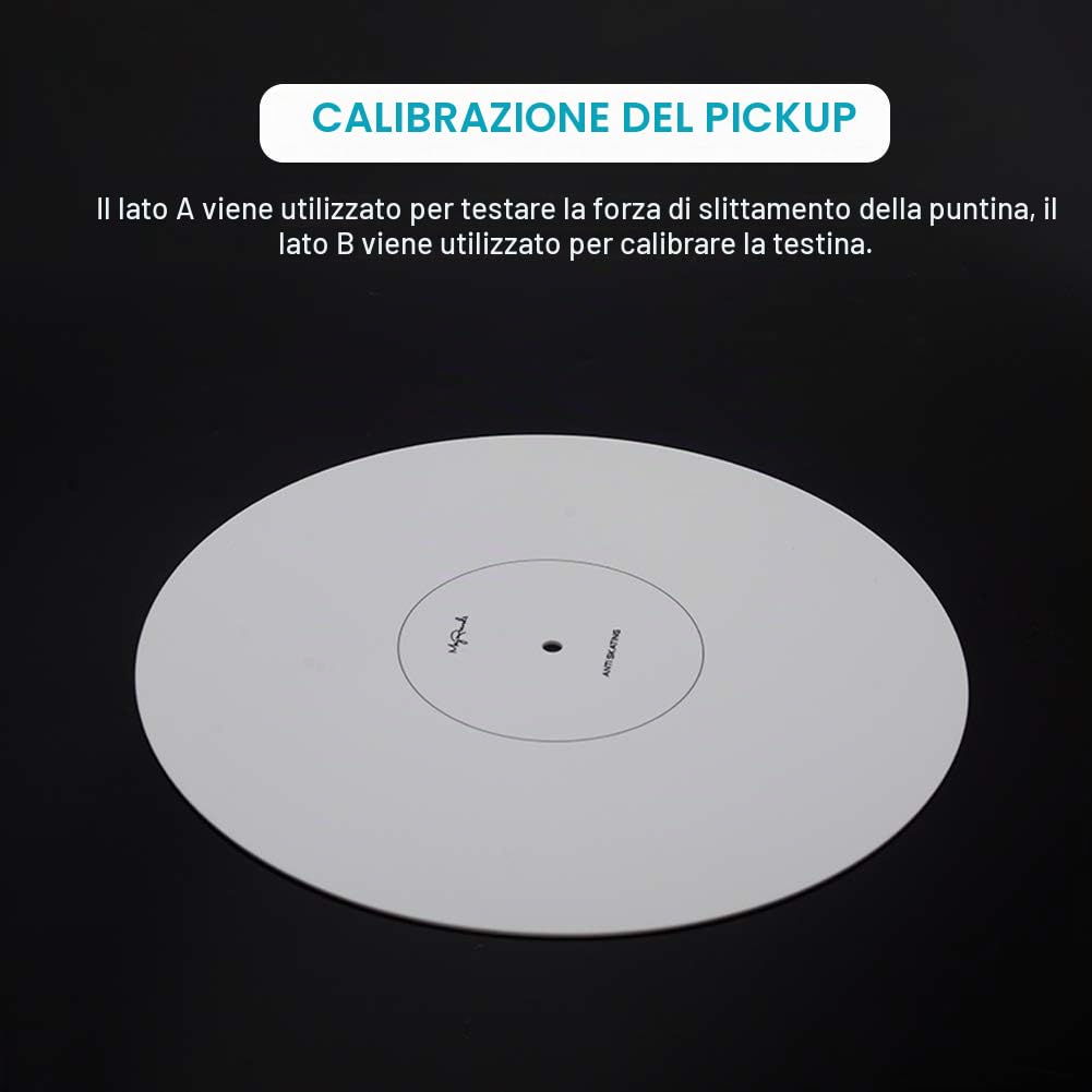 Tappetino goniometro per Giradischi, Piastra di calibrazione in Acrilico per Pickup Vinile LP