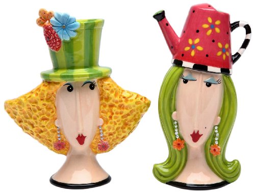 Appletree Design Garden Lady Salt and Pepper Set, 4-Inch