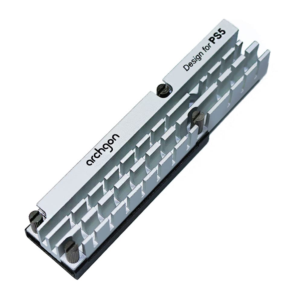 Archgon PS5 Heatsink M.2 2280/22110 SSD Aluminum Heatsink with Thermal Pad Compatible with PS5 Model HS-1110-PS5 (Silver)